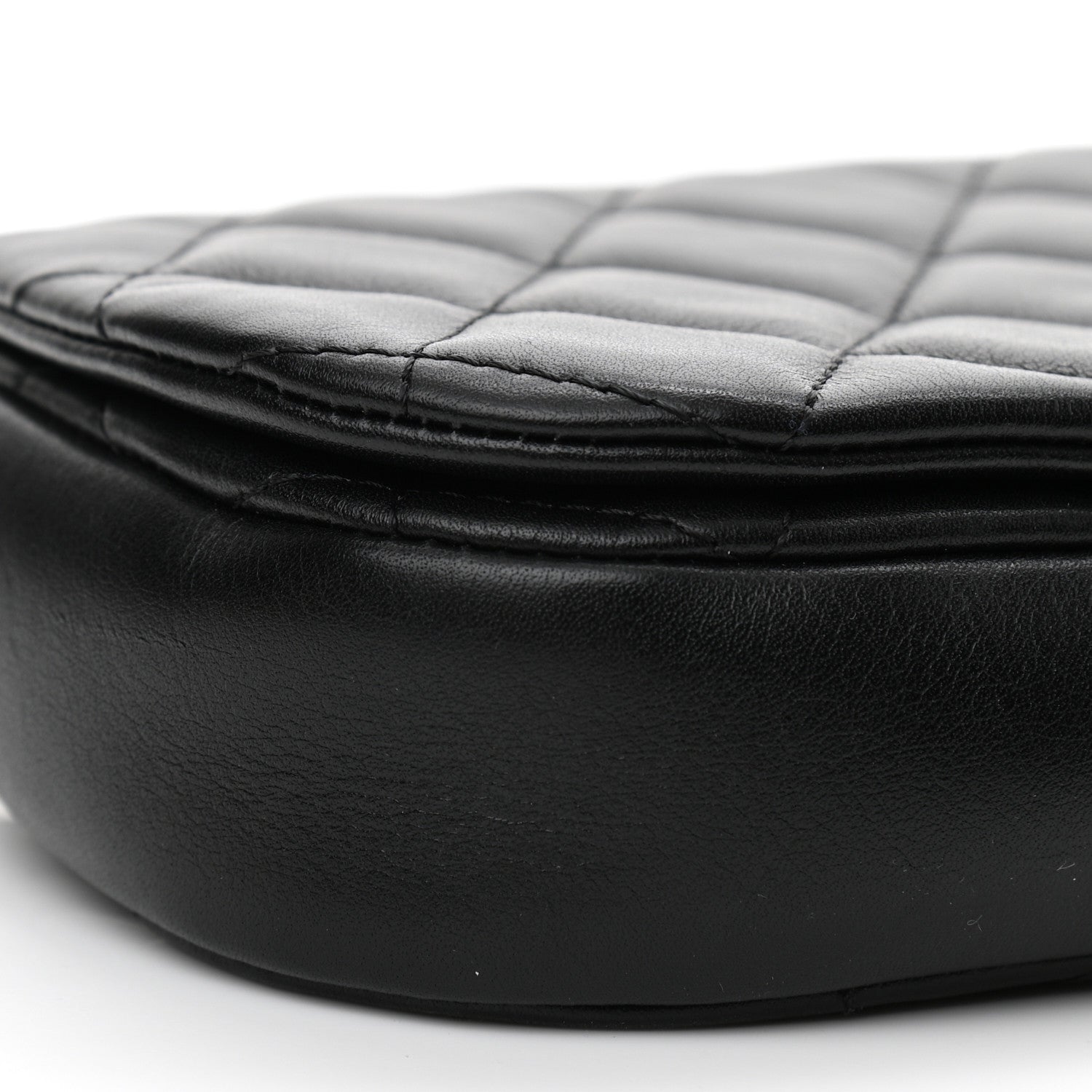 Chanel Calfskin Quilted Coco Mail Clutch With Chain Black 10 of 12