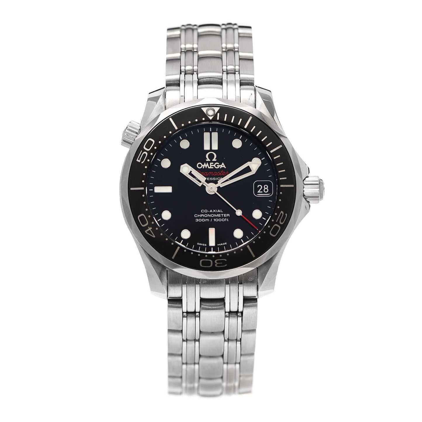 Stainless Steel 36mm Seamaster Co-Axial Automatic Watch Black 212.30.36.20.01.002