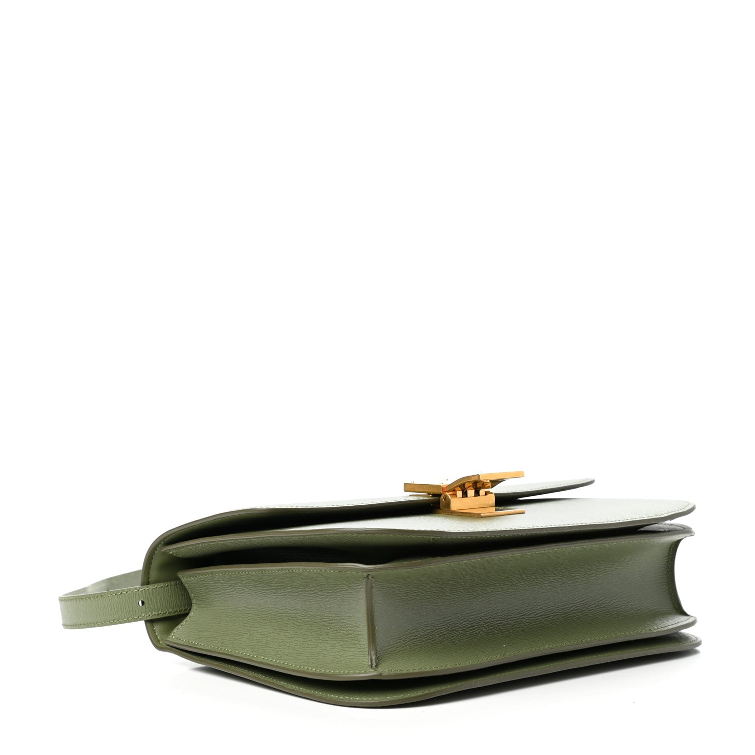 Celine Liege Calfskin Medium Classic Box Flap Bag Army Green 4 of 10