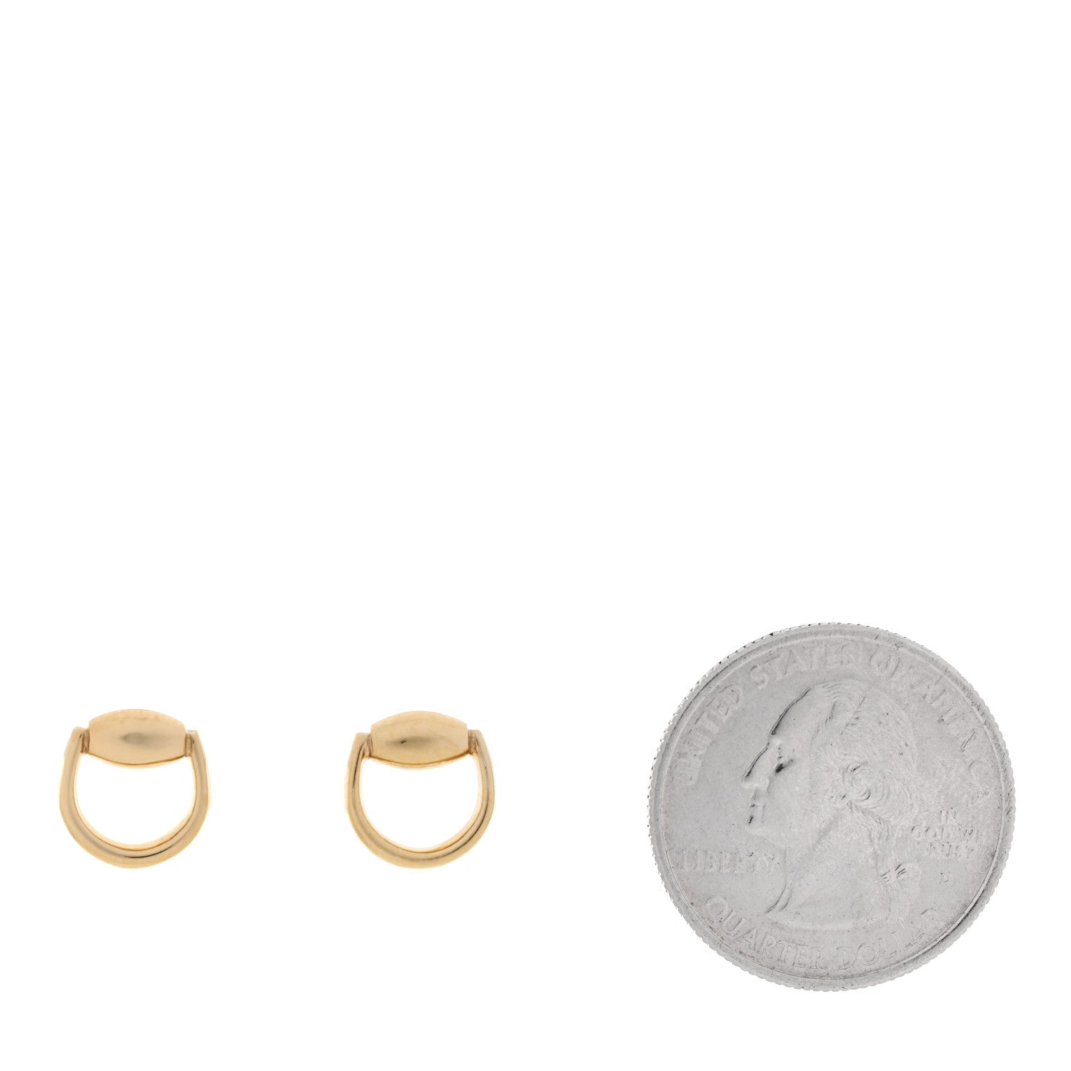 Gucci 18K Yellow Gold Horsebit Earrings 2 of 5