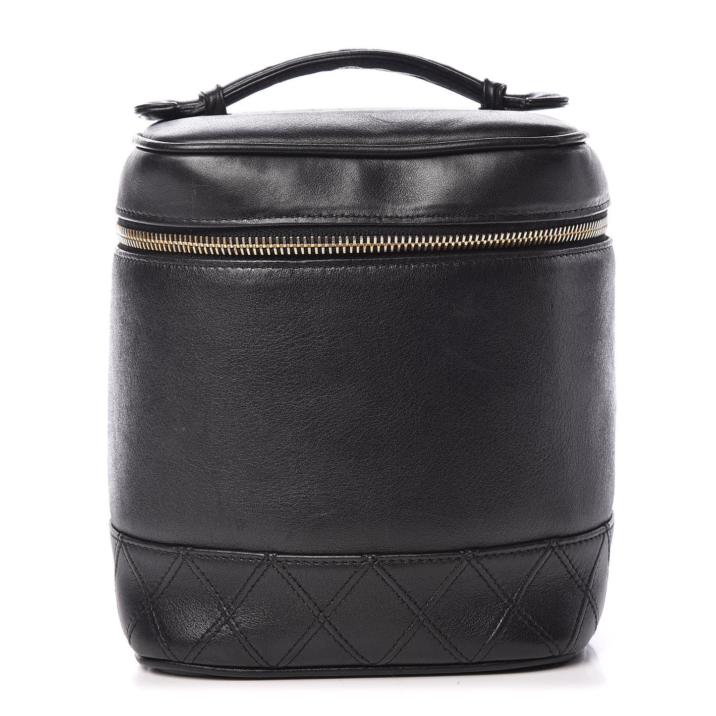 Lambskin Vanity Cosmetic Case Black