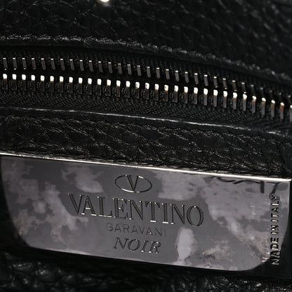 Valentino Garavani Grained Calfskin Onyx Medium Rockstud Rolling Tote Black 6 of 11