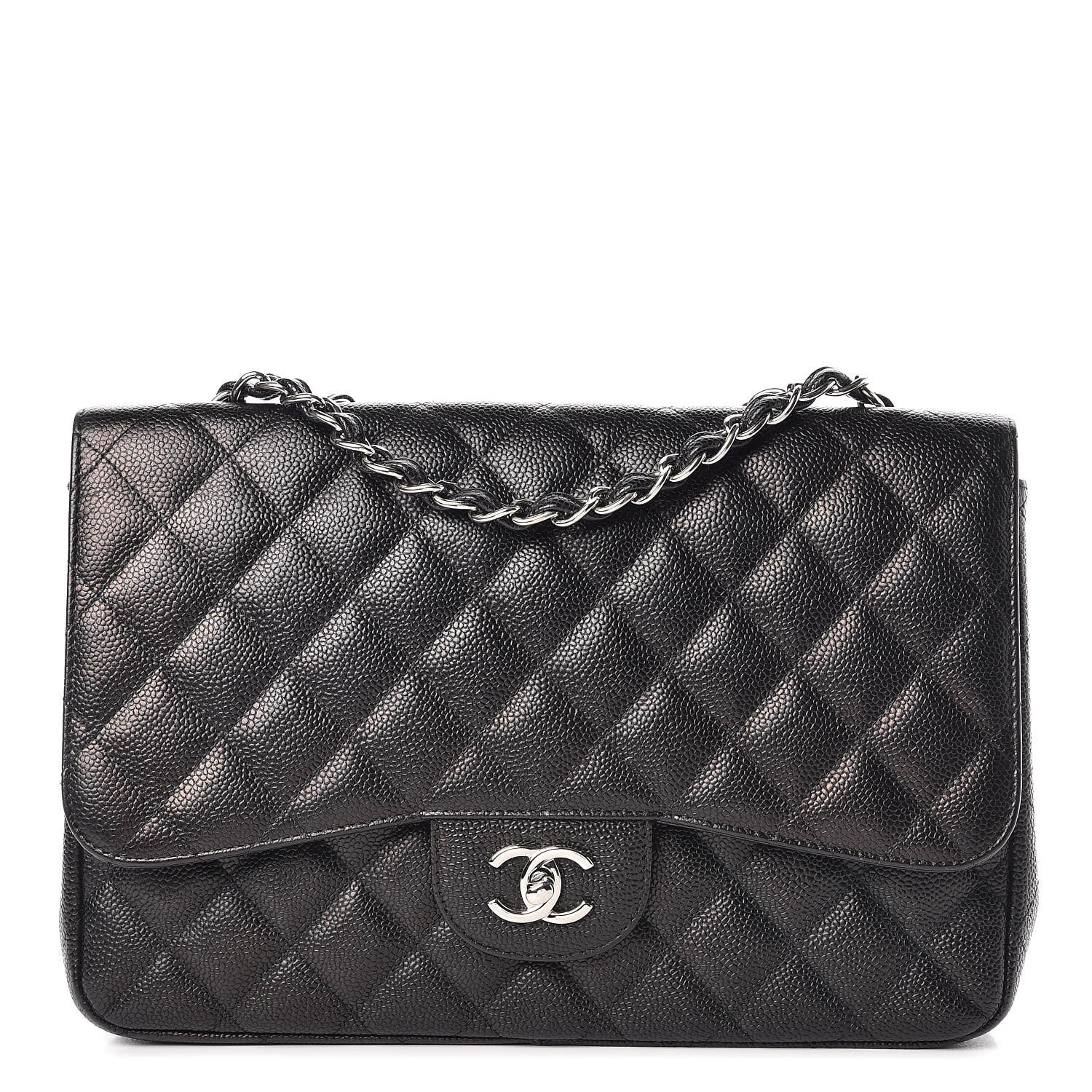 Chanel Caviar Quilted Jumbo Single Flap Black 1 of 11