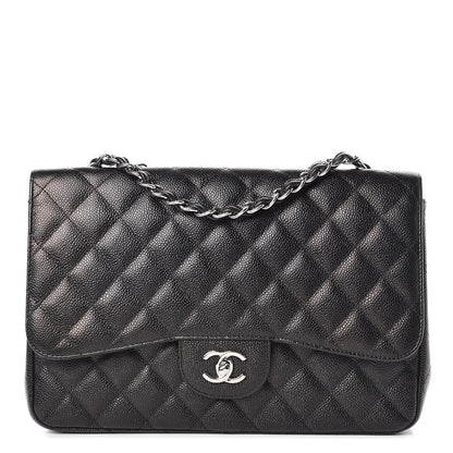 Chanel Caviar Quilted Jumbo Single Flap Black 1 of 11