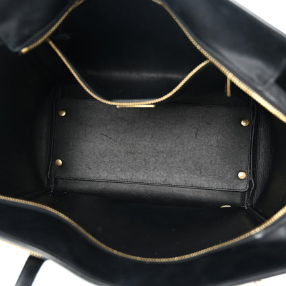 Salvatore Ferragamo Calfskin Stitched Double Handle Medium Amy Tote Black 5 of 13