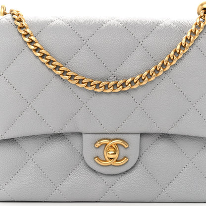 Chanel Caviar Quilted Sweetheart Flap Grey 8 of 10