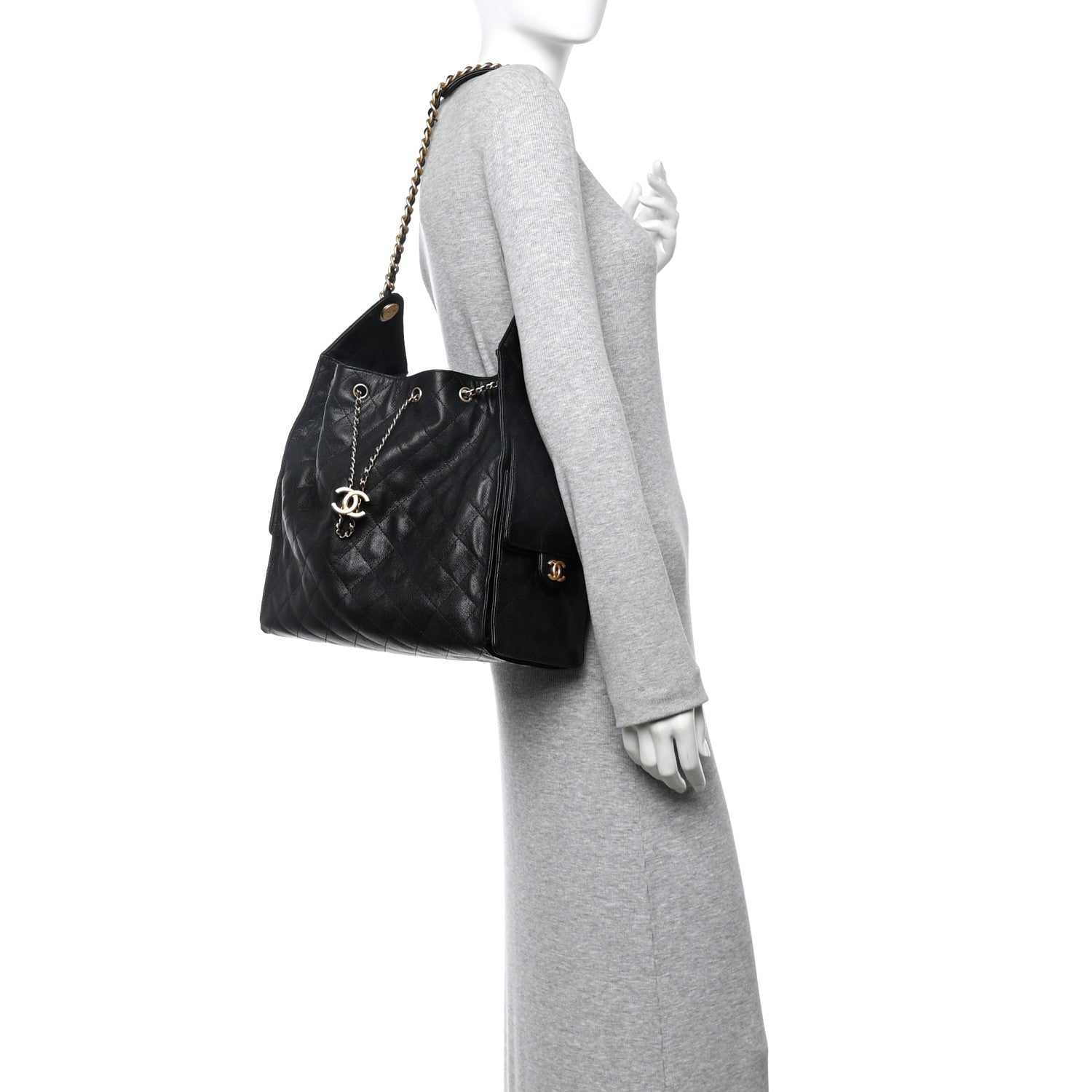 Chanel Caviar Quilted Medium Chanel 25 Handbag Black 2 of 11
