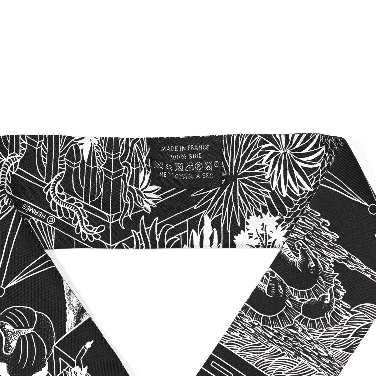 Silk Animapolis Twilly Black White