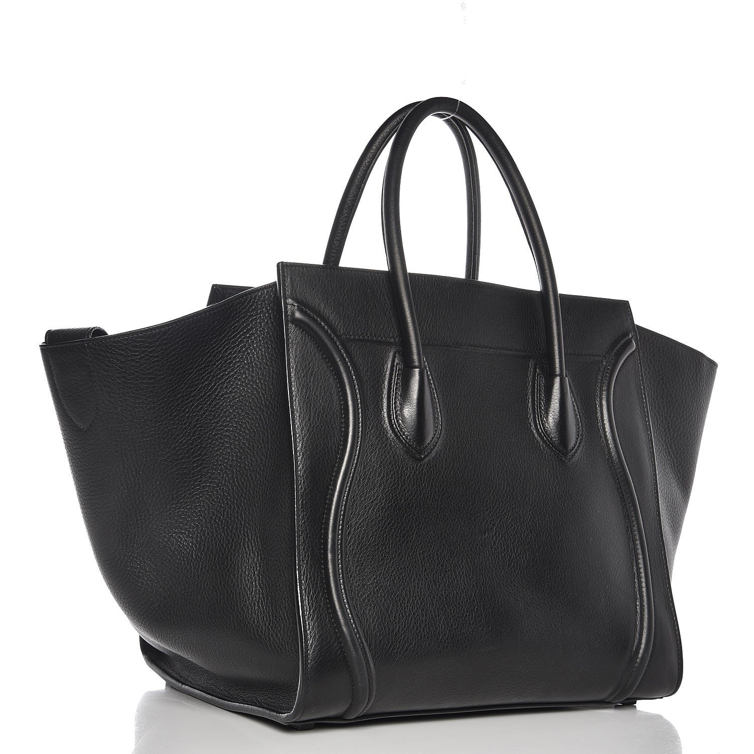 Celine Grained Calfskin Medium Phantom Luggage Black 4 of 12