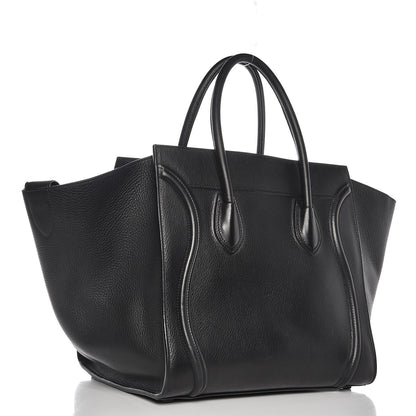 Celine Grained Calfskin Medium Phantom Luggage Black 4 of 12