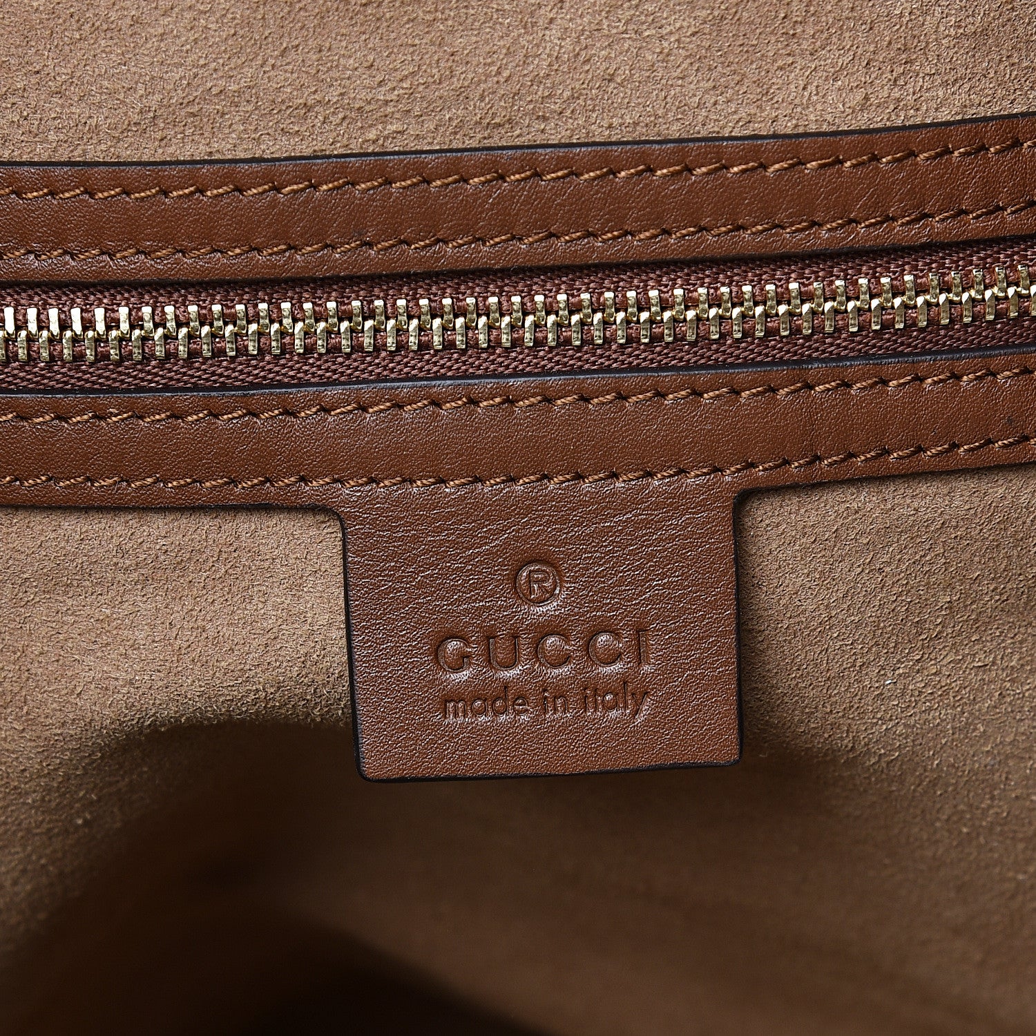 Gucci GG Supreme Monogram Large Linea A Hobo Light Brown 5 of 9
