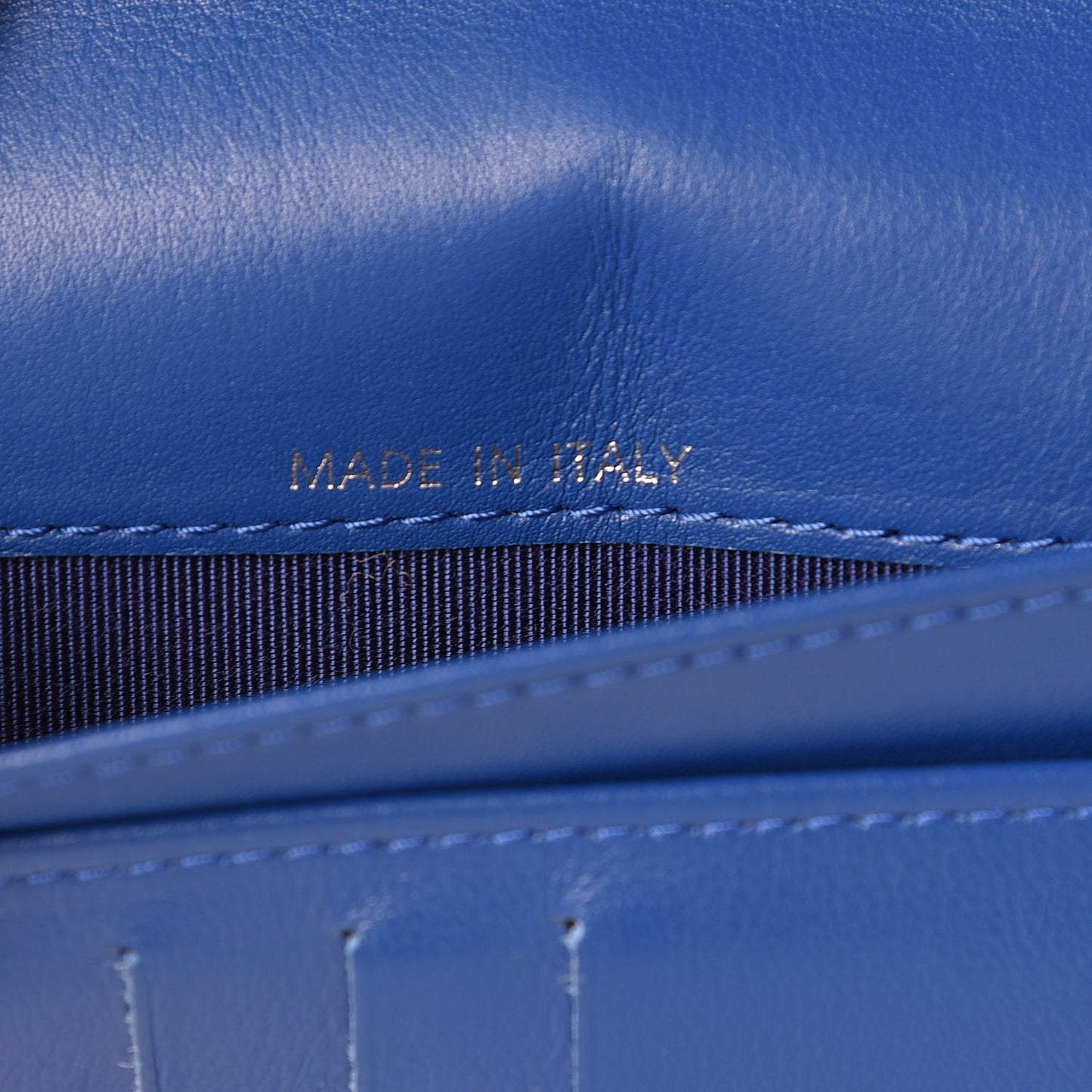 Patent Quilted Large Zip Around Organizer Wallet Blue
