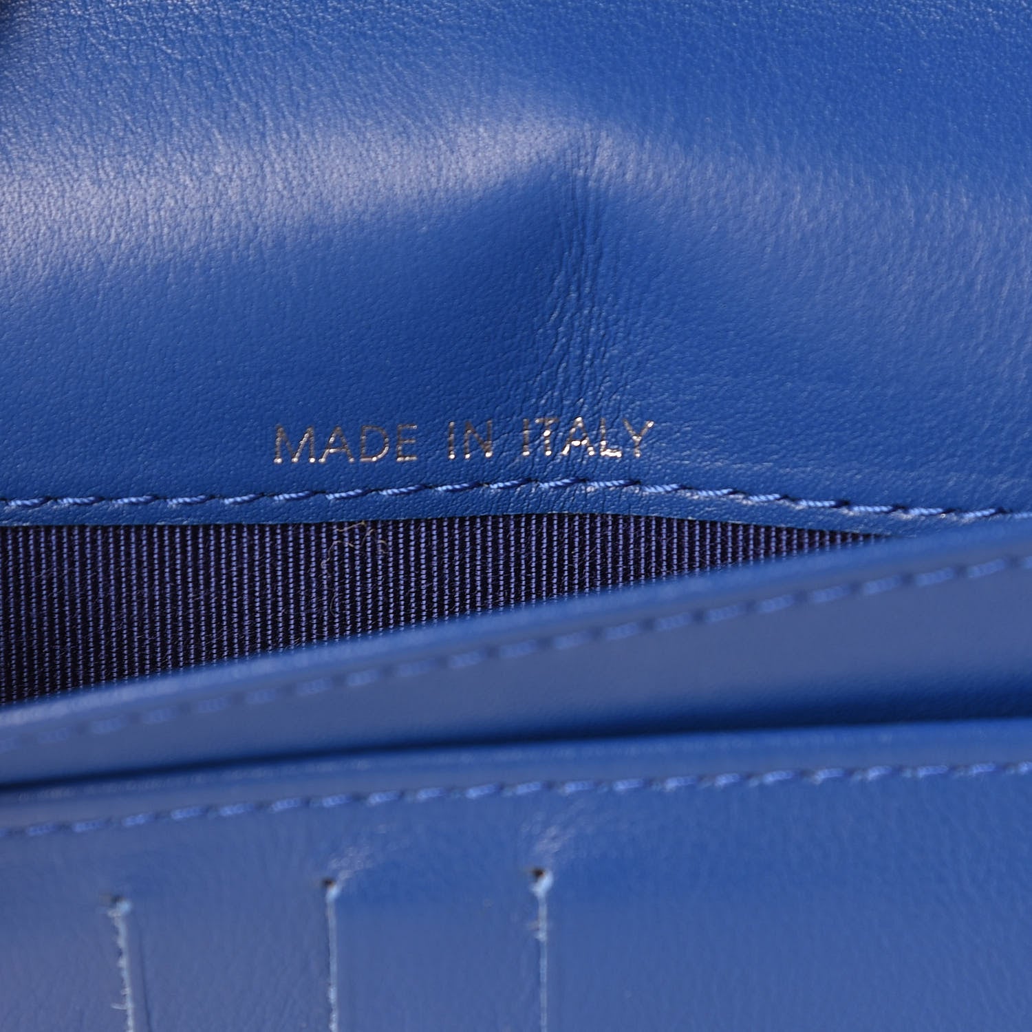 Chanel Patent Quilted Large Zip Around Organizer Wallet Blue 7 of 13