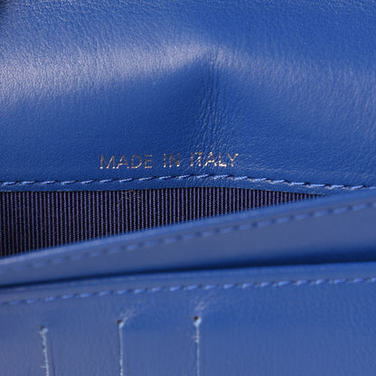 Chanel Patent Quilted Large Zip Around Organizer Wallet Blue 7 of 13