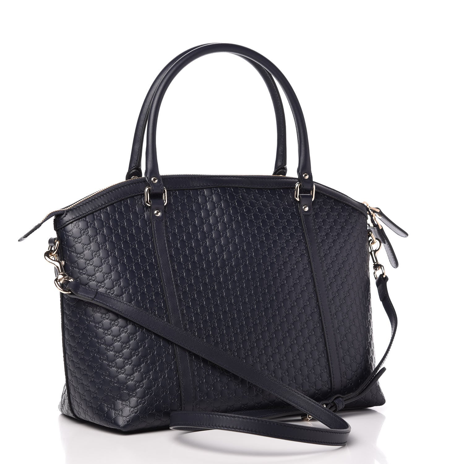 Gucci Soft Microguccissima Dome Satchel Navy 3 of 10