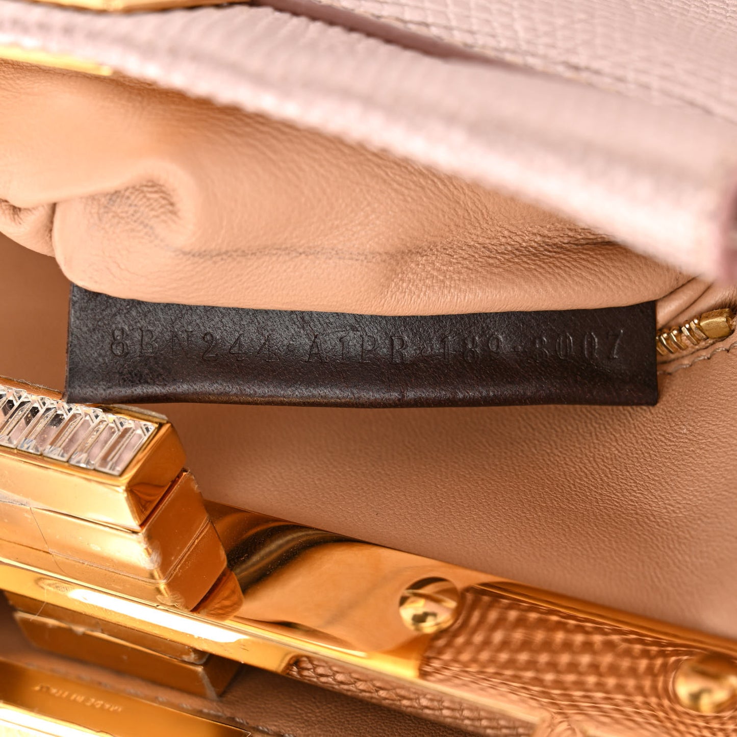 Lizard Mini Peekaboo Iconic Satchel Pink