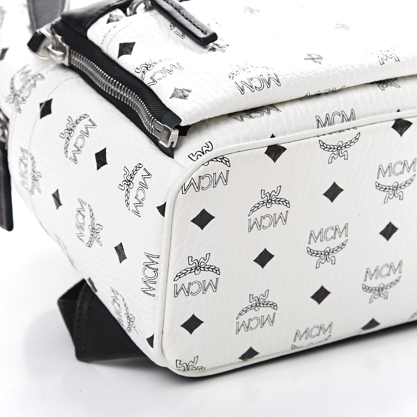 Visetos Studded Small Dual Stark Backpack White