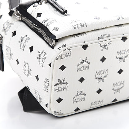 MCM Visetos Studded Small Dual Stark Backpack White 8 of 11