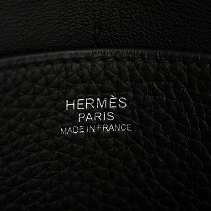 Hermes Taurillon Clemence Halzan 25 Black 6 of 13