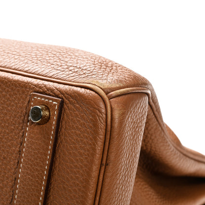 Hermes Taurillon Clemence Birkin 40 Gold 14 of 37