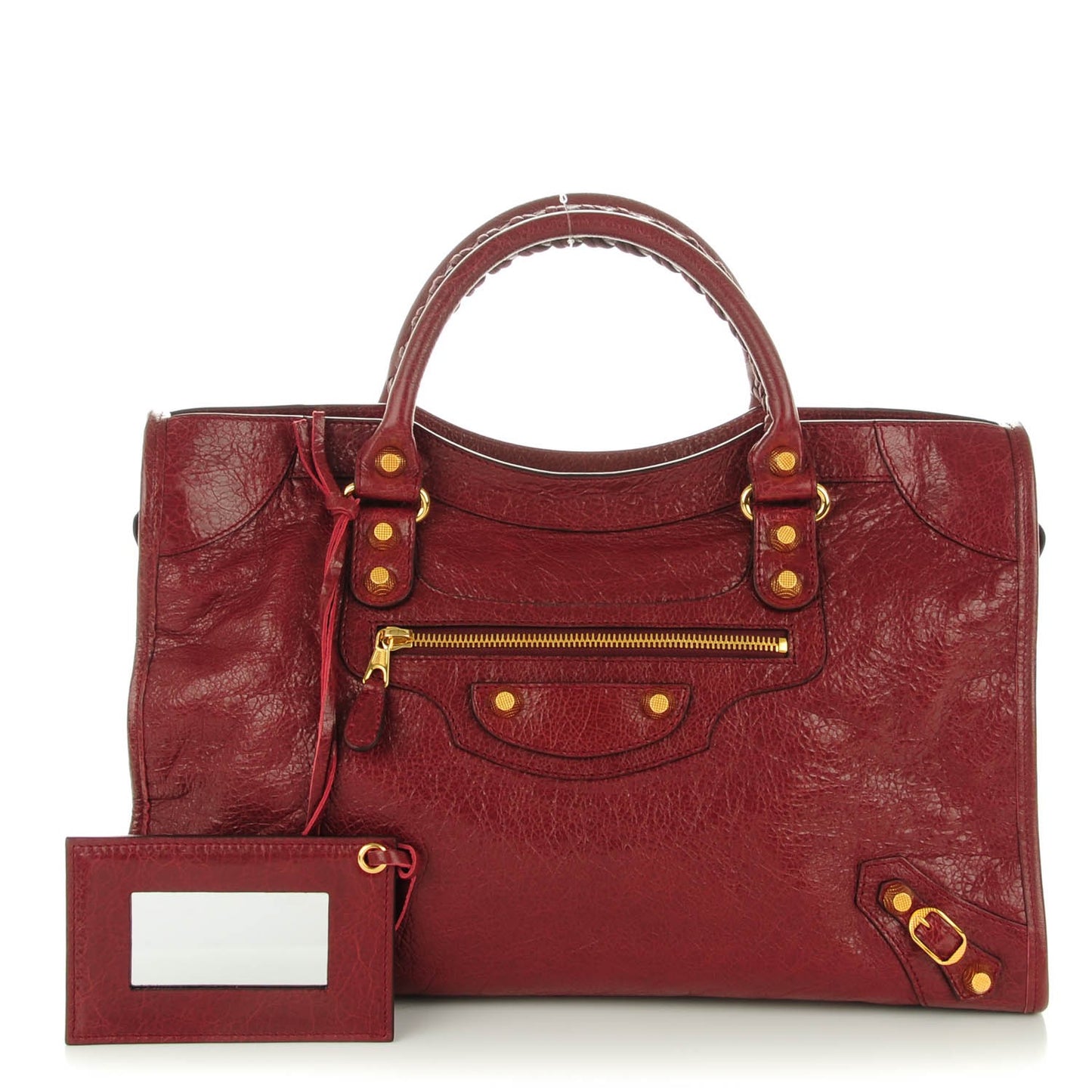 Agneau Giant 12 Gold Hardware City Rouge Cerise