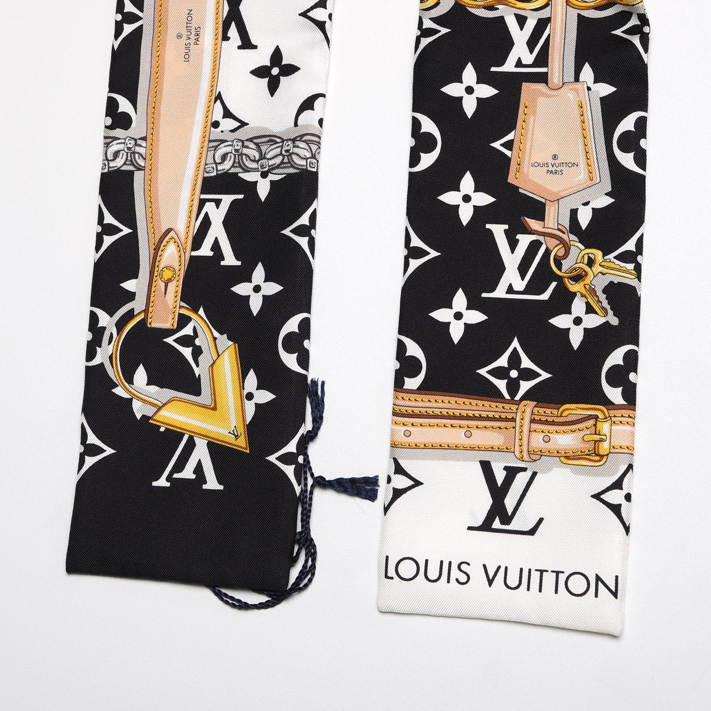 Silk Monogram Confidential Bandeau Black