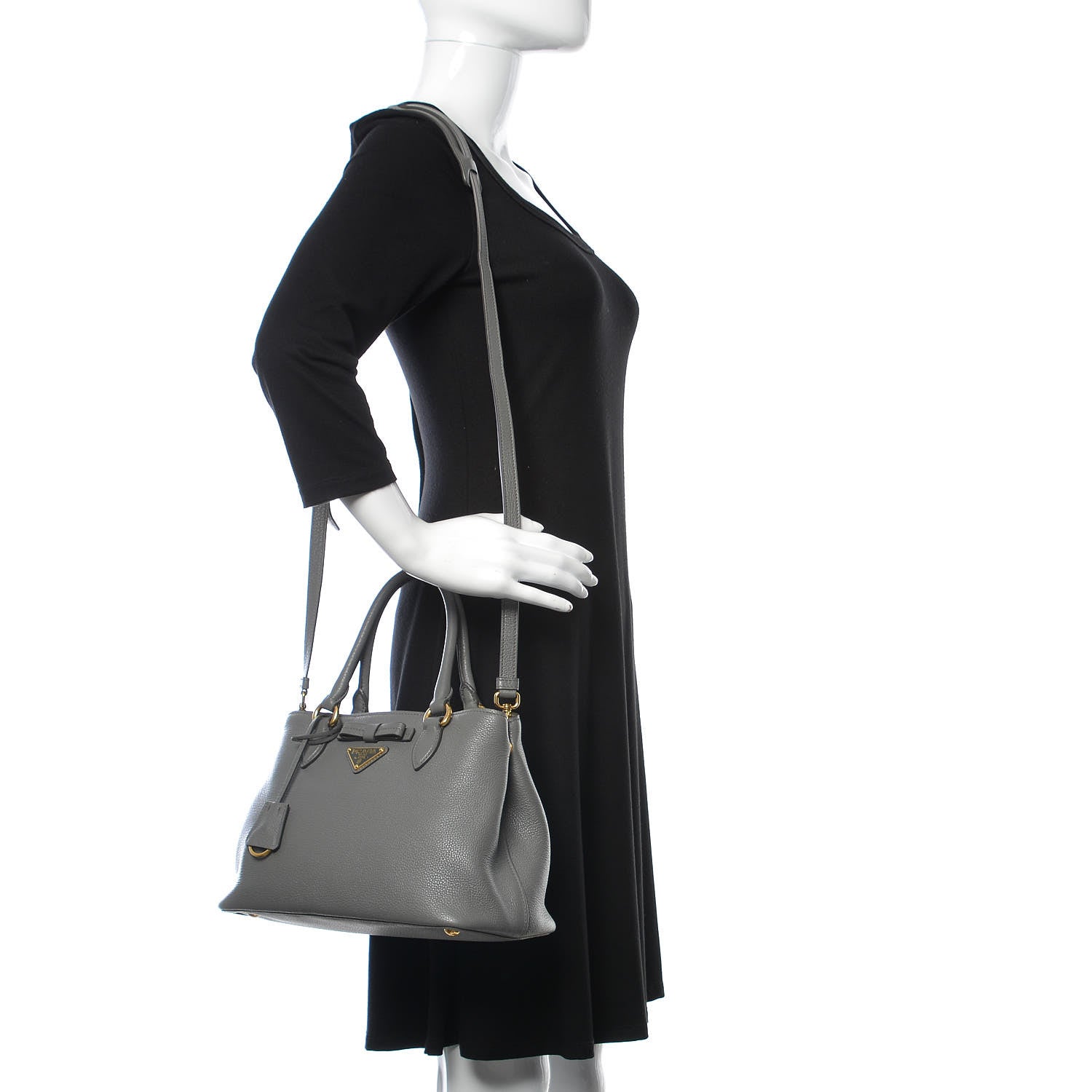 Prada Vitello Phenix Small Bag Marmo 2 of 10