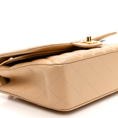 Chanel Caviar Quilted Medium Double Flap Beige 8 of 10