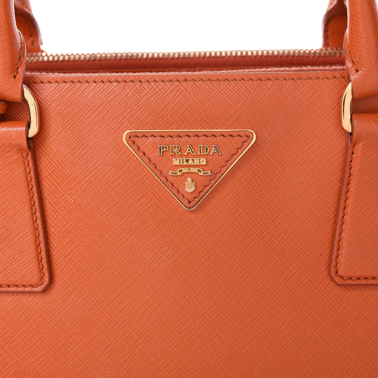 Saffiano Medium Galleria Double Zip Tote Papaya