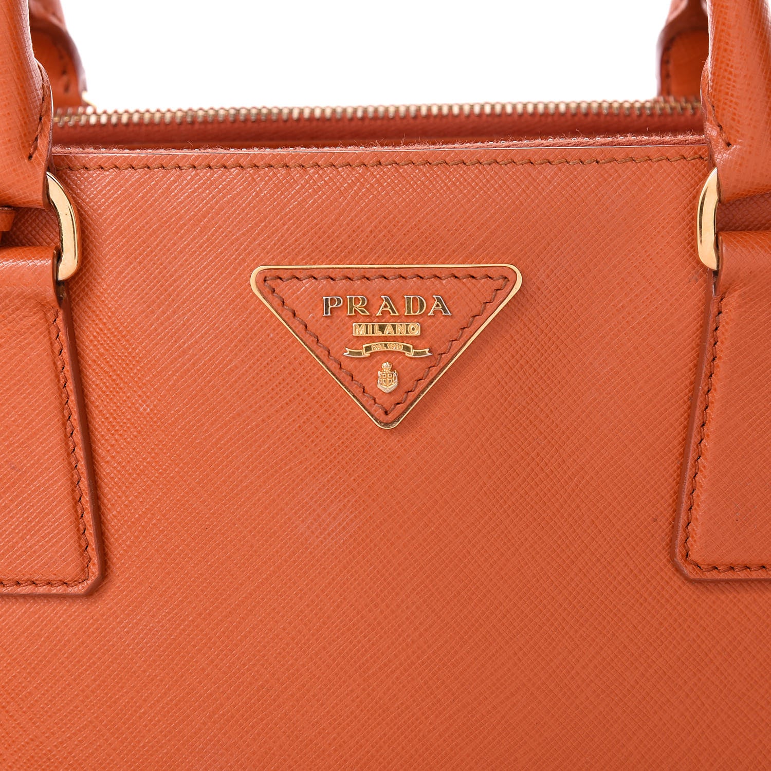 Prada Saffiano Medium Galleria Double Zip Tote Papaya 16 of 23
