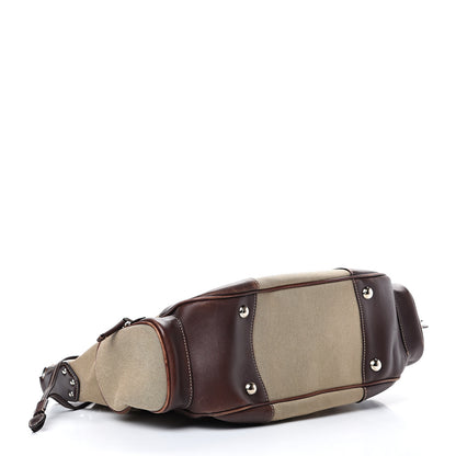 Prada Jacquard Logo Hobo Corda Bruciato 3 of 18