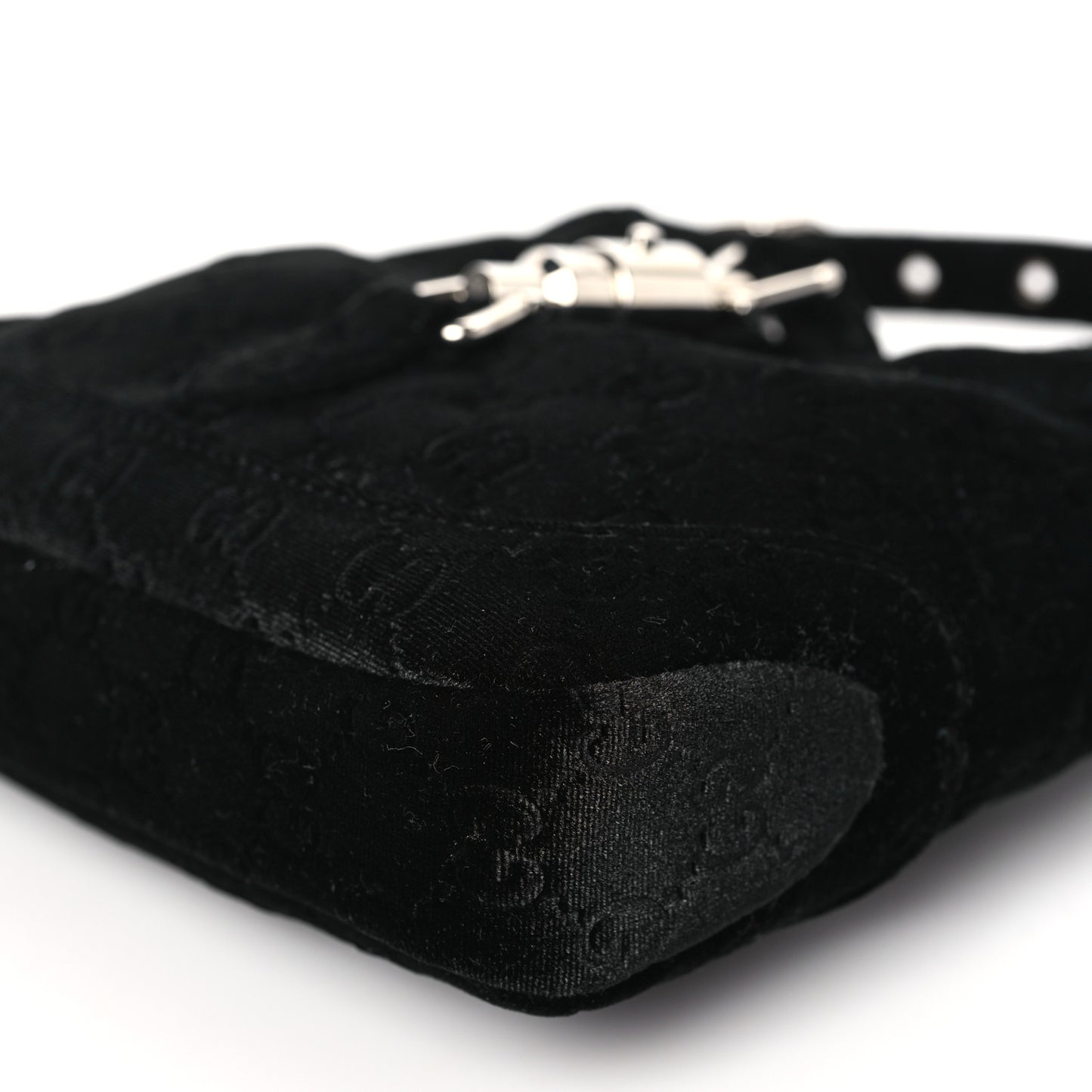 New Velvet Ashmir GG Monogram Small Jackie 1961 Hobo Black