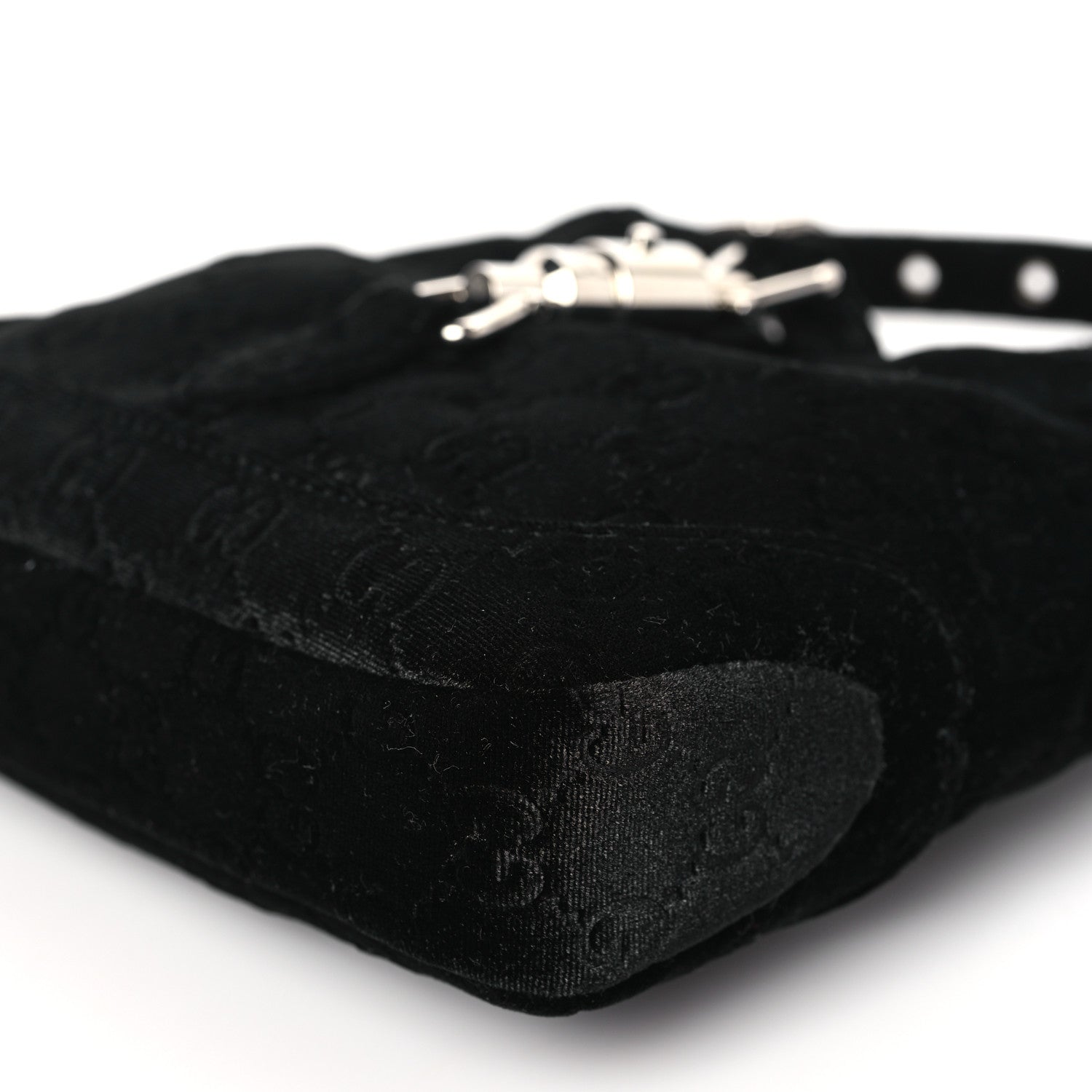 Gucci New Velvet Ashmir GG Monogram Small Jackie 1961 Hobo Black 9 of 9