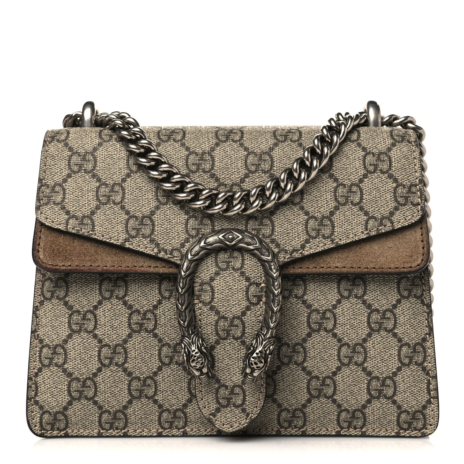 Gucci GG Supreme Monogram Mini Dionysus Shoulder Bag Taupe 1 of 6