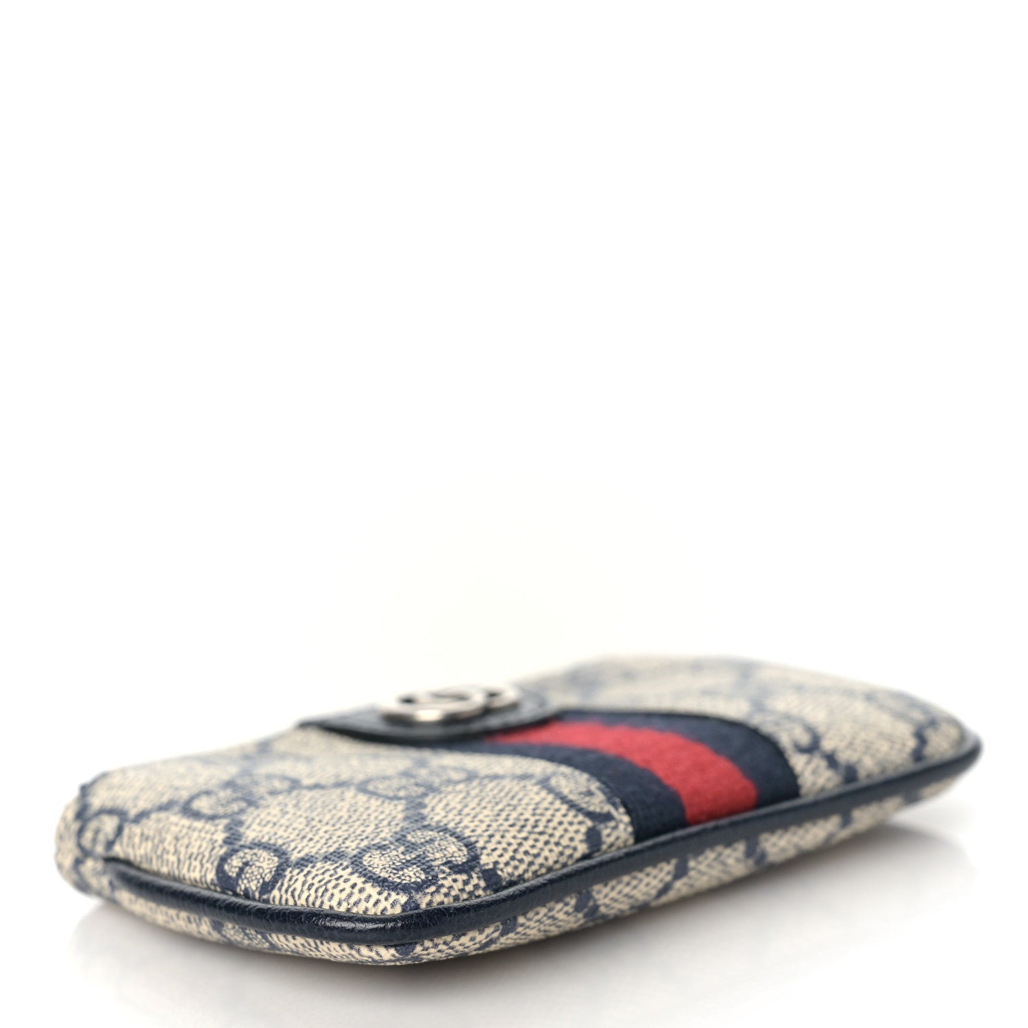 Gucci GG Supreme Monogram Web Ophidia Key Case Beige Blue 4 of 8