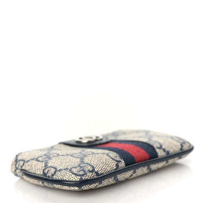Gucci GG Supreme Monogram Web Ophidia Key Case Beige Blue 4 of 8