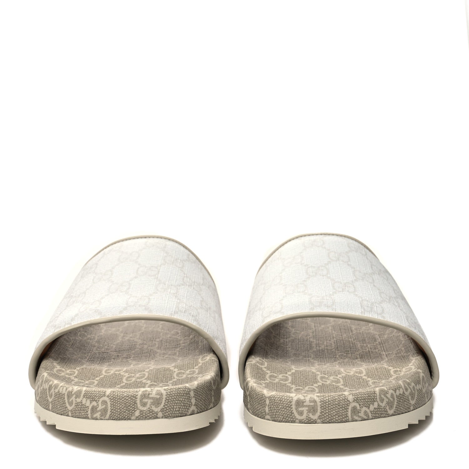 Gucci GG Supreme Monogram Demetra Mens Slide Sandals 10 White Mystic White 2 of 9