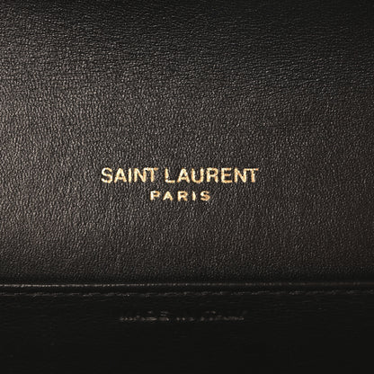 Saint Laurent Calfskin Python Embossed Monogram Uptown Chain Wallet Black 7 of 12