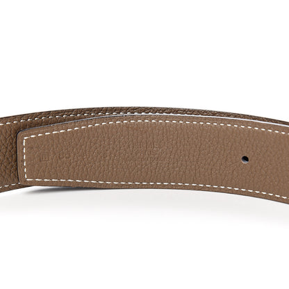 Hermes Box Togo 32mm H Belt 85 Black Etoupe 5 of 6
