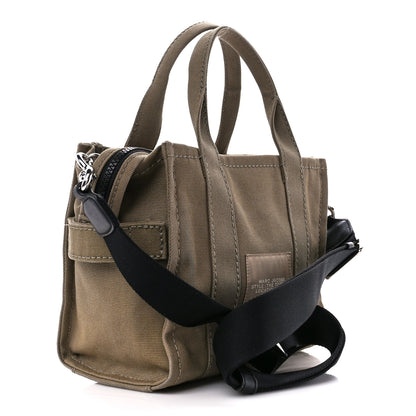Marc Jacobs Cotton Canvas Small The Traveler Tote Bag Slate Green 3 of 11