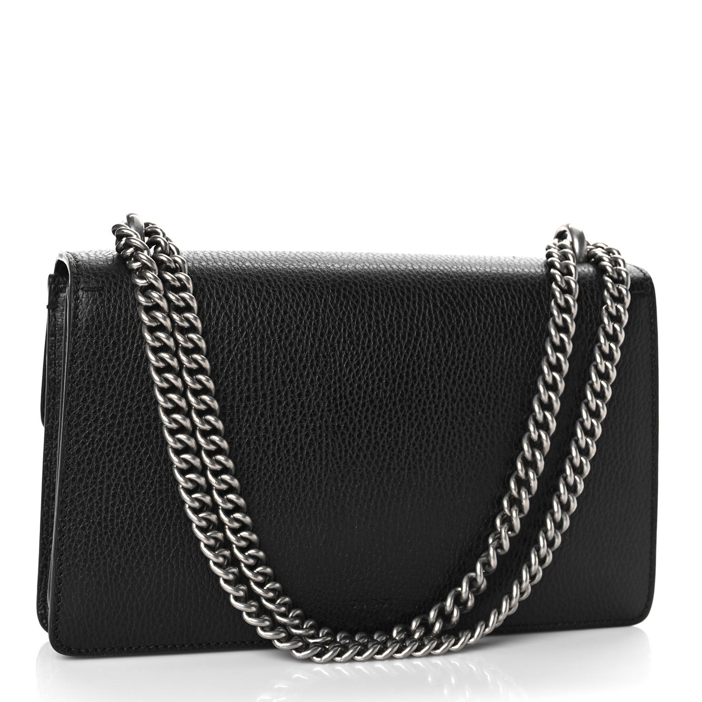 Pebbled Calfskin Small Dionysus Shoulder Bag Black