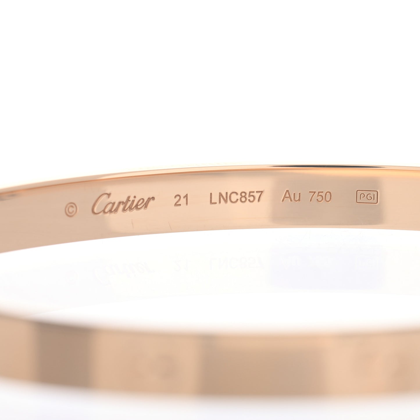 18K Yellow Gold LOVE Bracelet 21