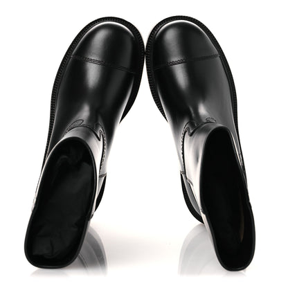 Chanel Calfskin Cap Toe Boots 37 Black 2 of 12
