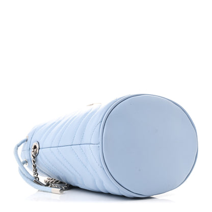 Gucci Calfskin Matelasse Mini GG Marmont 2.0 Bucket Bag Porcelain Light Blue 4 of 11