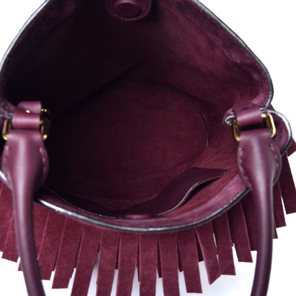 Burberry Prorsum Suede Fringe Bucket Bag Elderberry 5 of 10