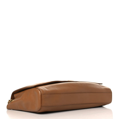 Saint Laurent Smooth Calfskin Suede Medium Reversible Monogram Kate Satchel Light Ochre 11 of 14