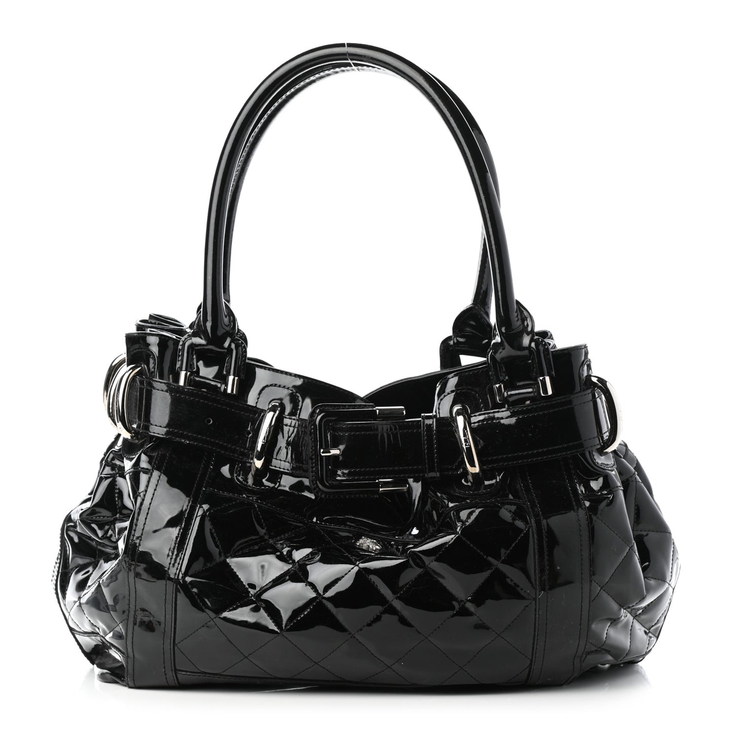 Patent Quilted Beaton Black