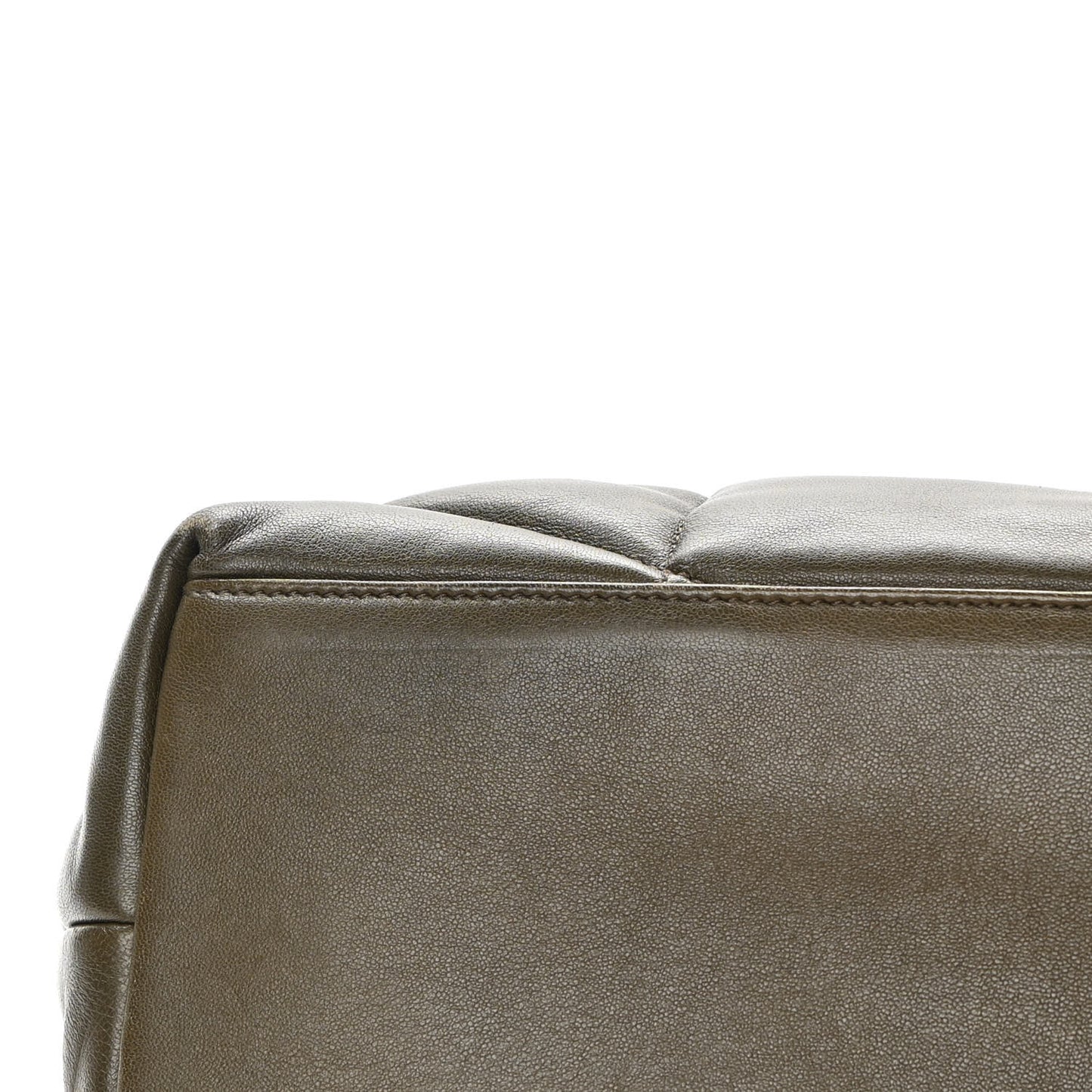 Lambskin Quilted Medium Loulou Puffer Monogram Chain Satchel Seaweed