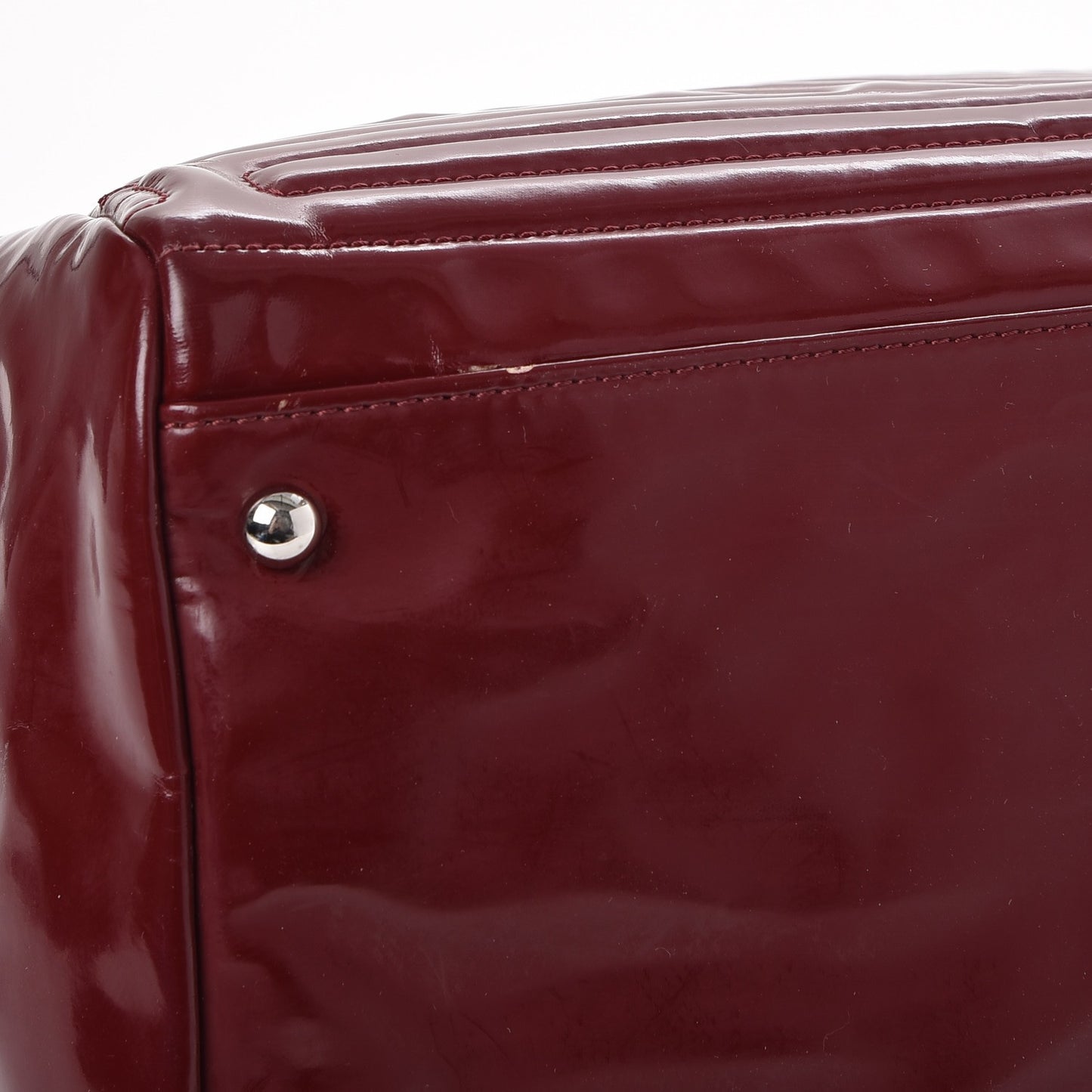 Vinyl Coco Ming Tote Burgundy