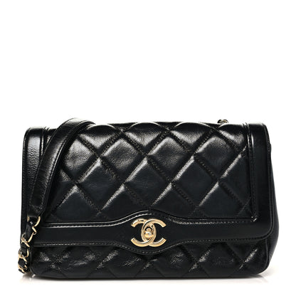 Chanel Crumpled Glazed Lambskin Quilted Small Flap Black 1 of 10
